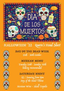 Day Of the Dead - The Queens Head Pub Sheet Petersfield Hampshire - Pubs Near Petersfield - Takeaway Pizza - Pizzas - Cask Ales & Excellent Food