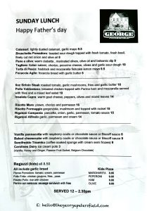 Fathers Day - The George Petersfield Breakfast Menu - Pubs Petersfield - Pub Restaurant Petersfield - Cask Ales & Excellent Food & Wine - Great Dining